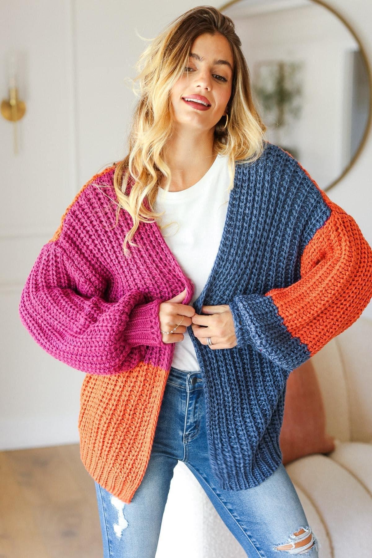 Bubble arm cardigan best sale