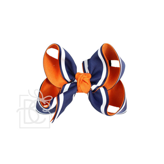 ORANGE & NAVY SCHOOL BOWS {RTS}