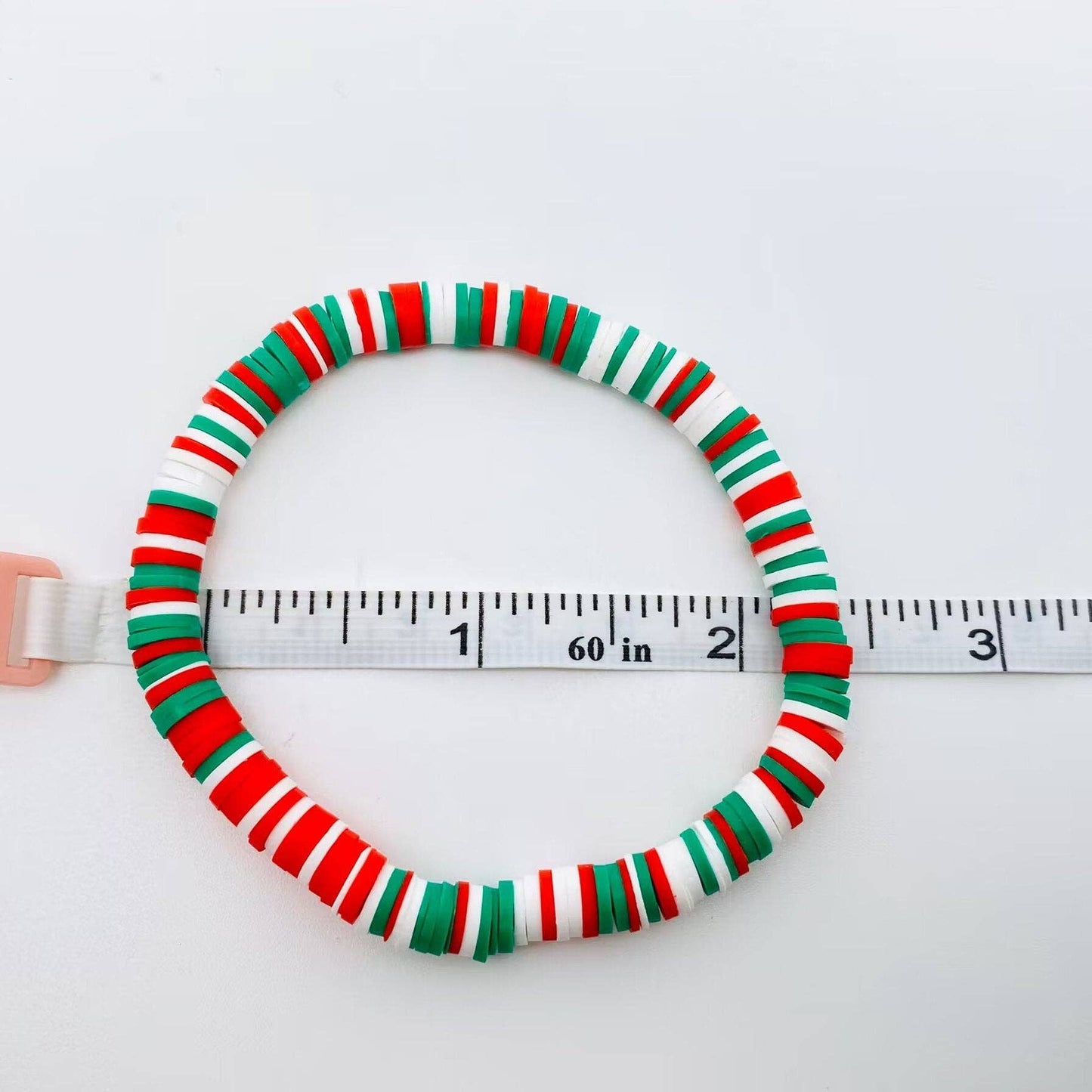 Christmas Jewelry Polymer Clay Beaded Bracelet 5 Piece Stack - {RTS}