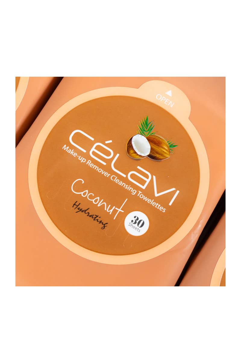 Celavi Makeup Cleansing Towelette Coconut - {RTS}