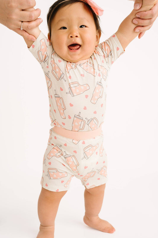 Sweet Sips Bamboo Shorts Set {RTS}