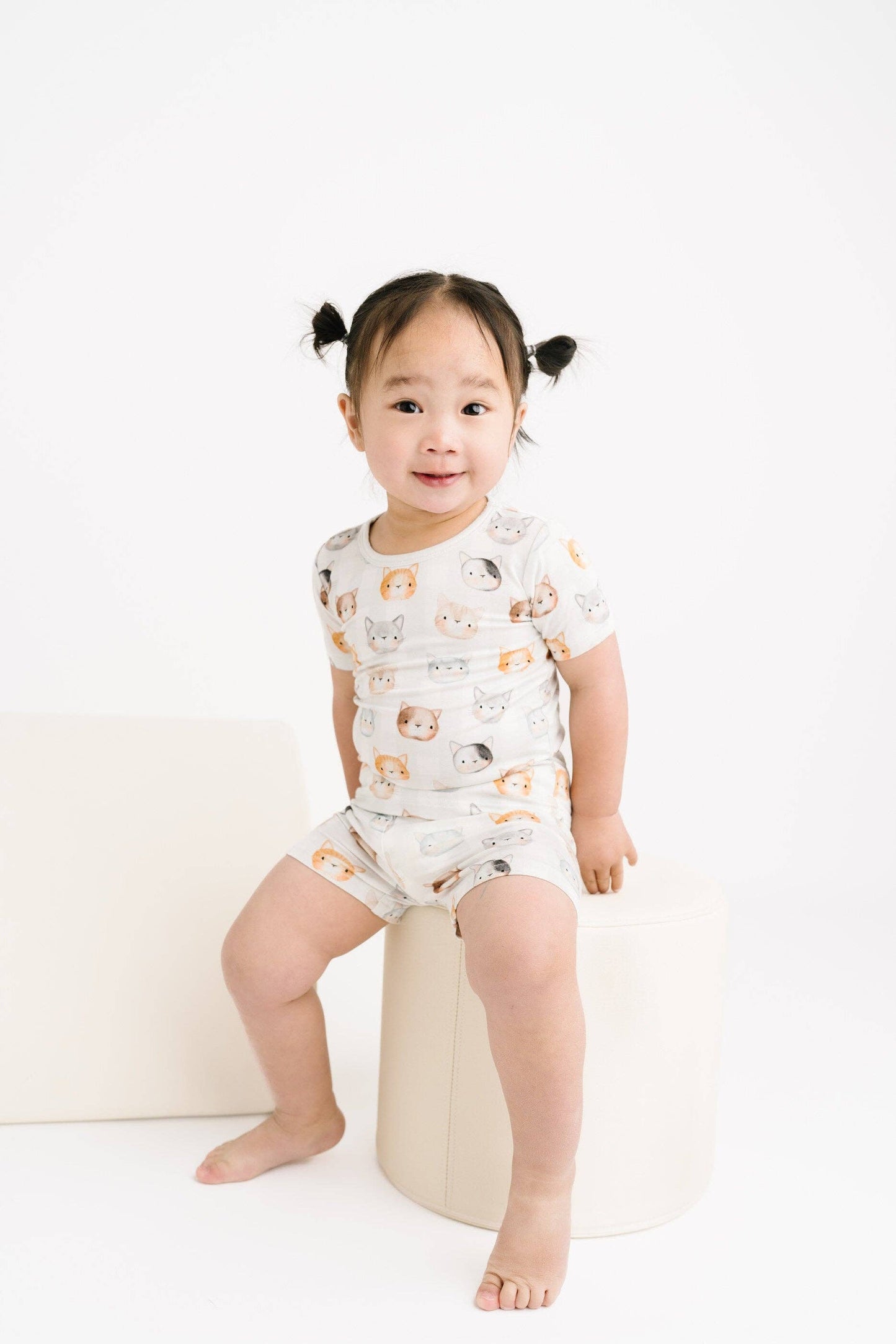 Cuddly Cats Bamboo Shorts Set {RTS}