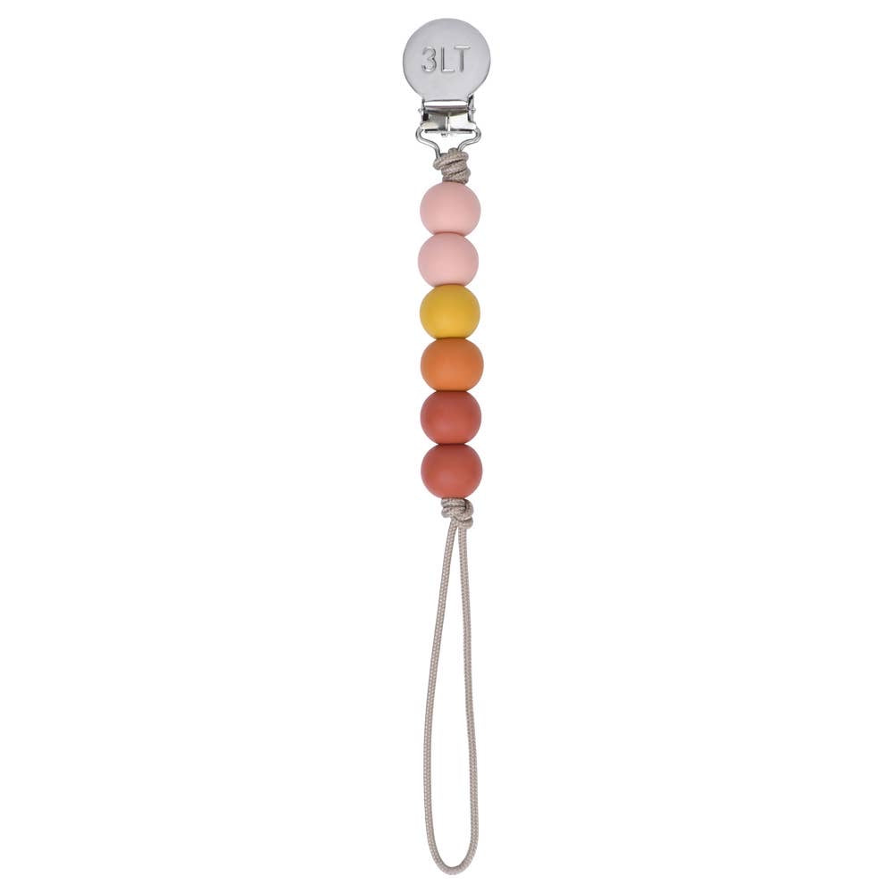 Silicone Bead Pacifier Clip: Select Color