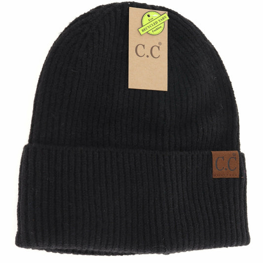 Unisex Adult Soft Ribbed Cuff C.C. Beanie