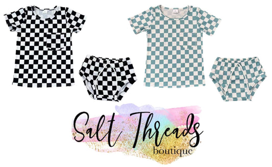 Toddler Checkered Lounge Sets {Ready to Ship}