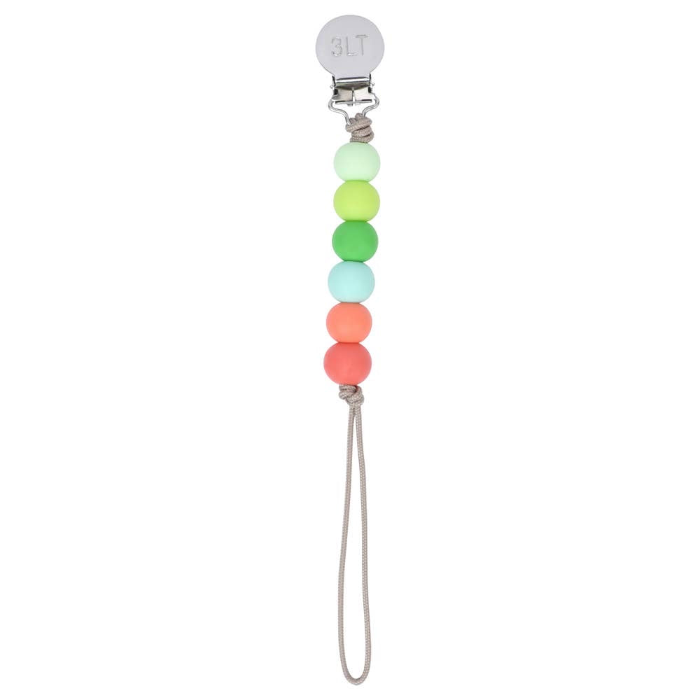 Silicone Bead Pacifier Clip: Select Color