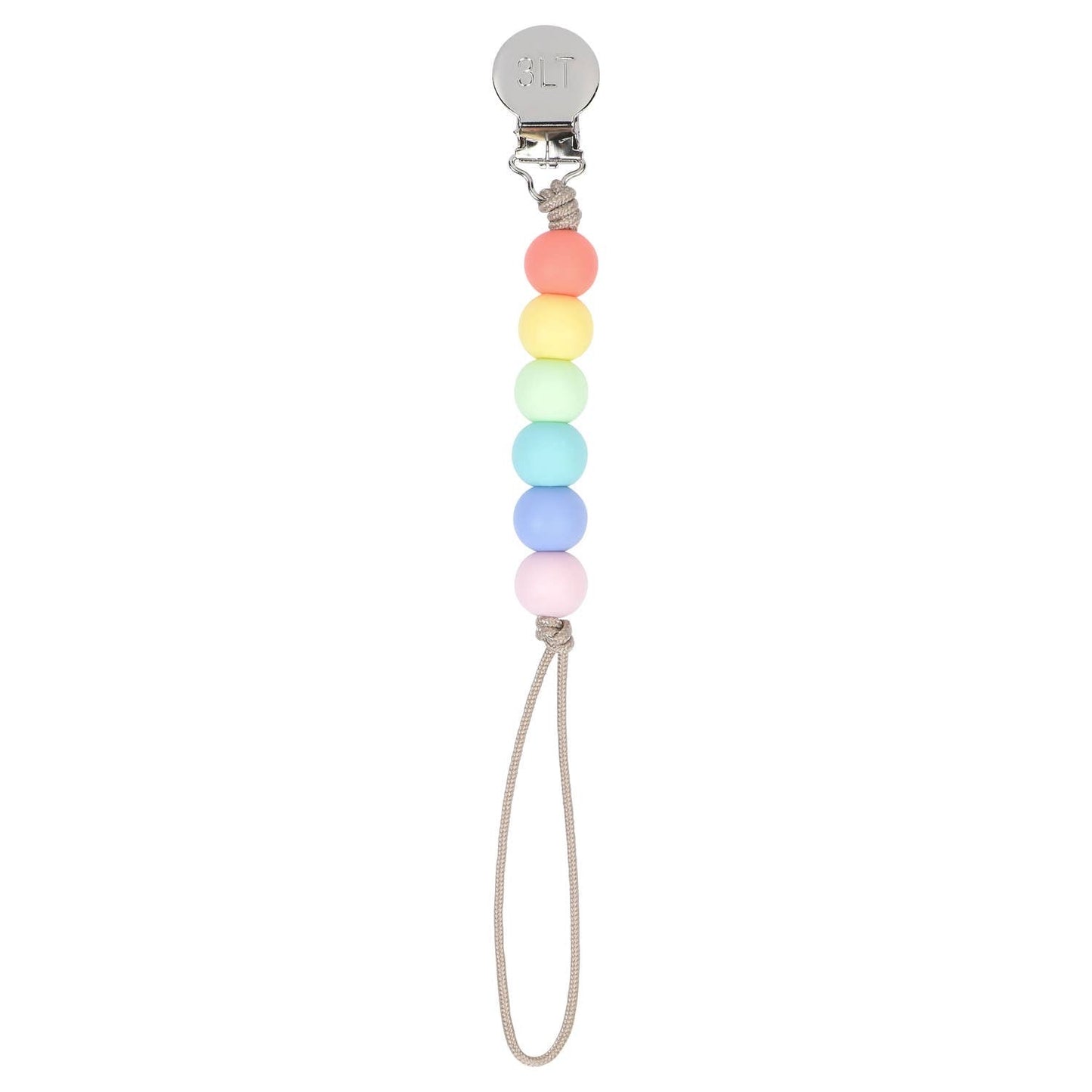 Silicone Bead Pacifier Clip: Select Color