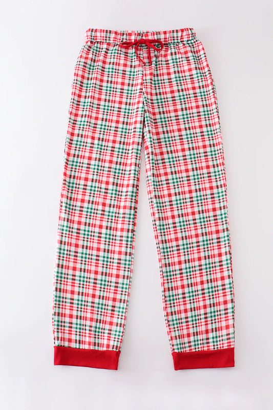 Red Plaid Adult Lounge Pants {RTS}