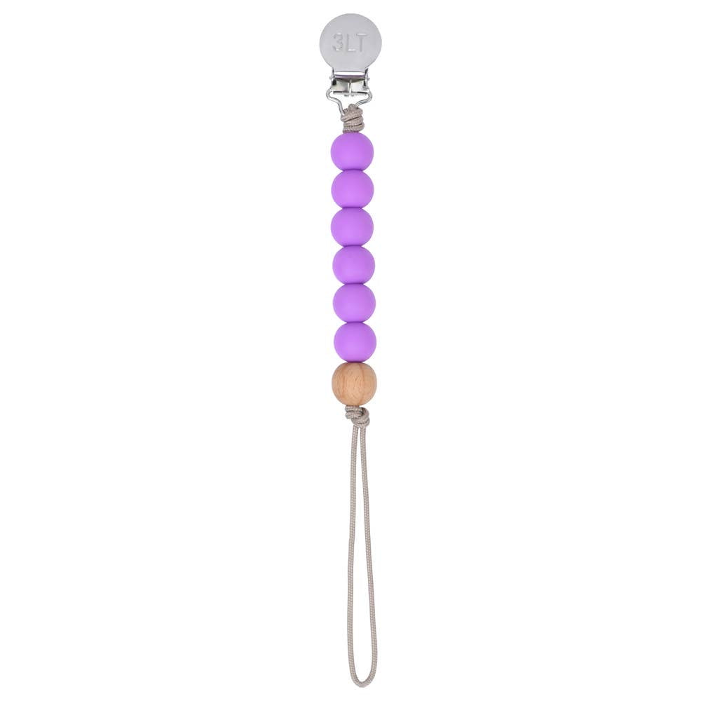 Silicone Bead Pacifier Clip: Select Color