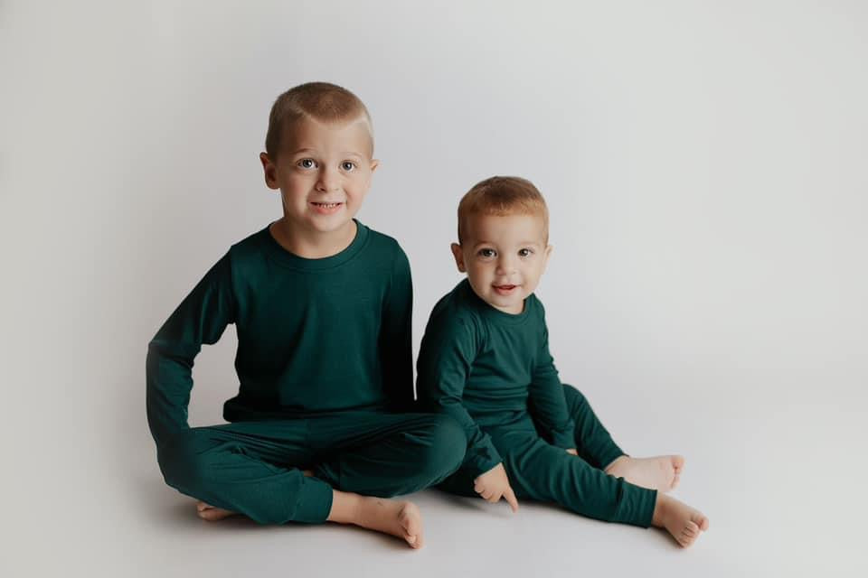 Ribbed Forest Green Jammies Kids Pjs & Lougewear