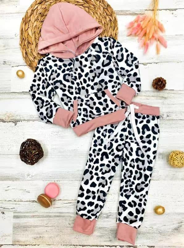 Pink Leopard Hoodie Jogger Set {RTS}