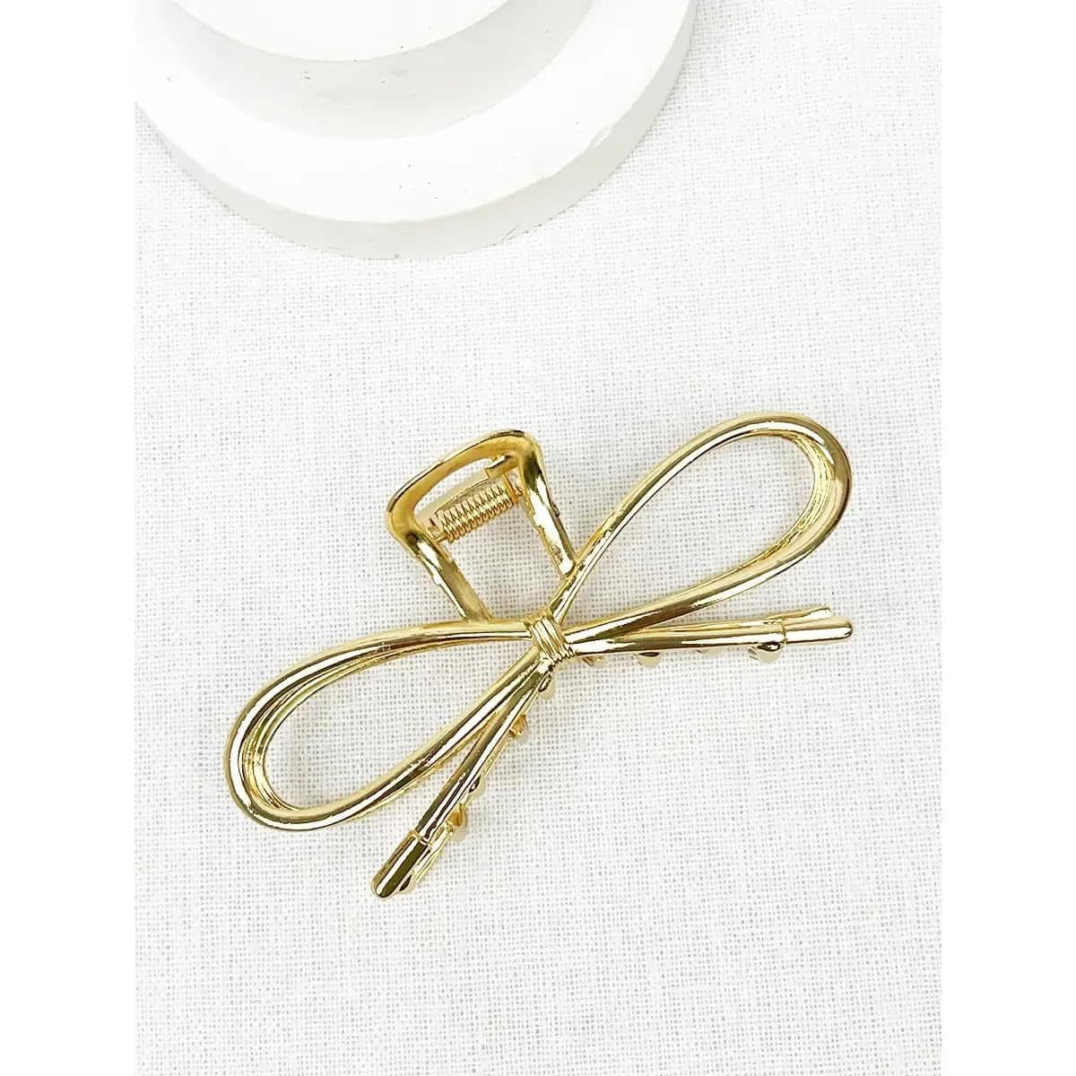 Metal Bow Hair Claw Clip {RTS}