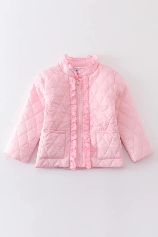 Quilted Girls Ruffle Jacket {RTS}