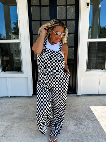 Checkered Karli Boho Overalls {RTS}