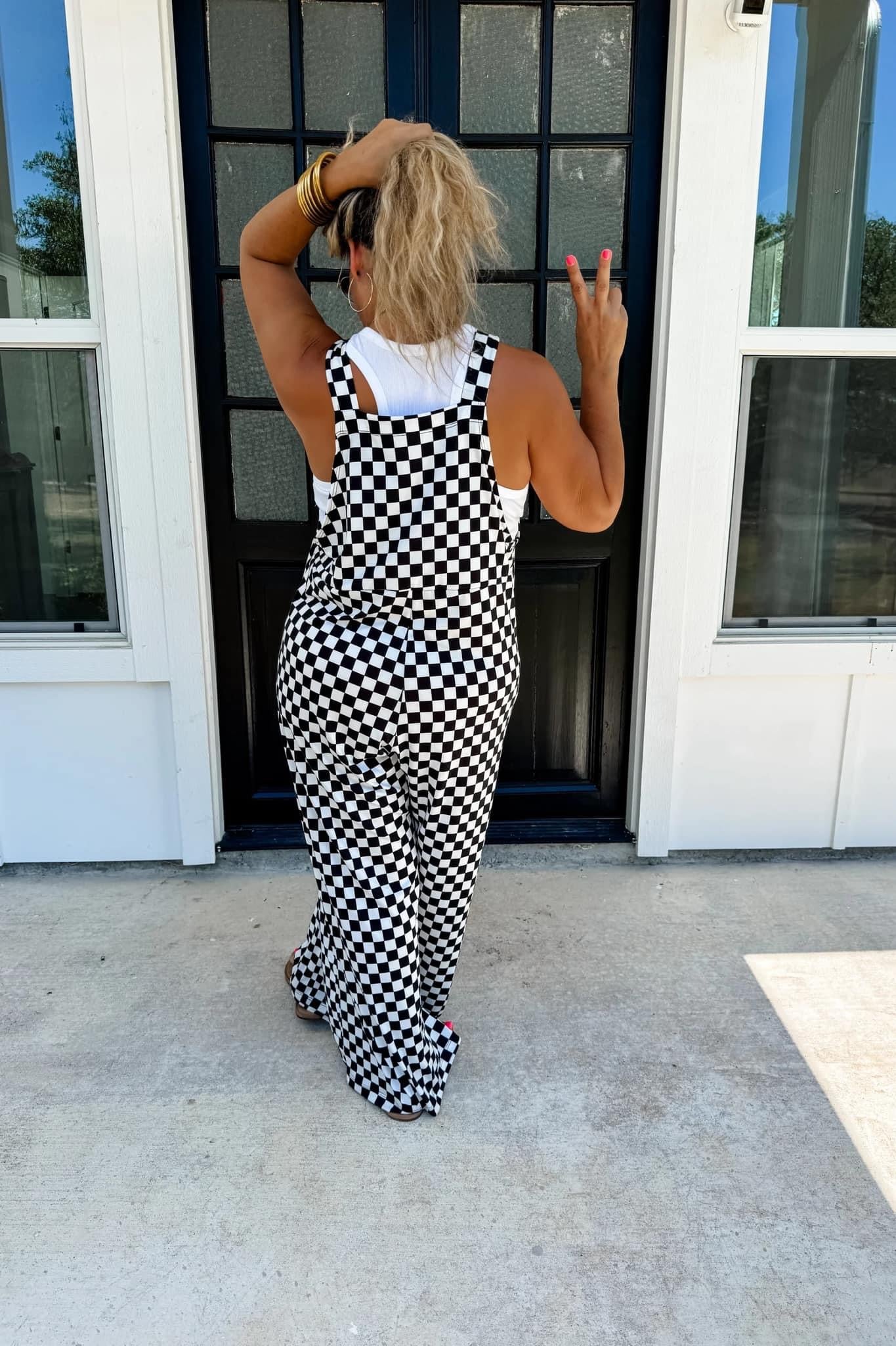 Checkered Karli Boho Overalls {RTS}