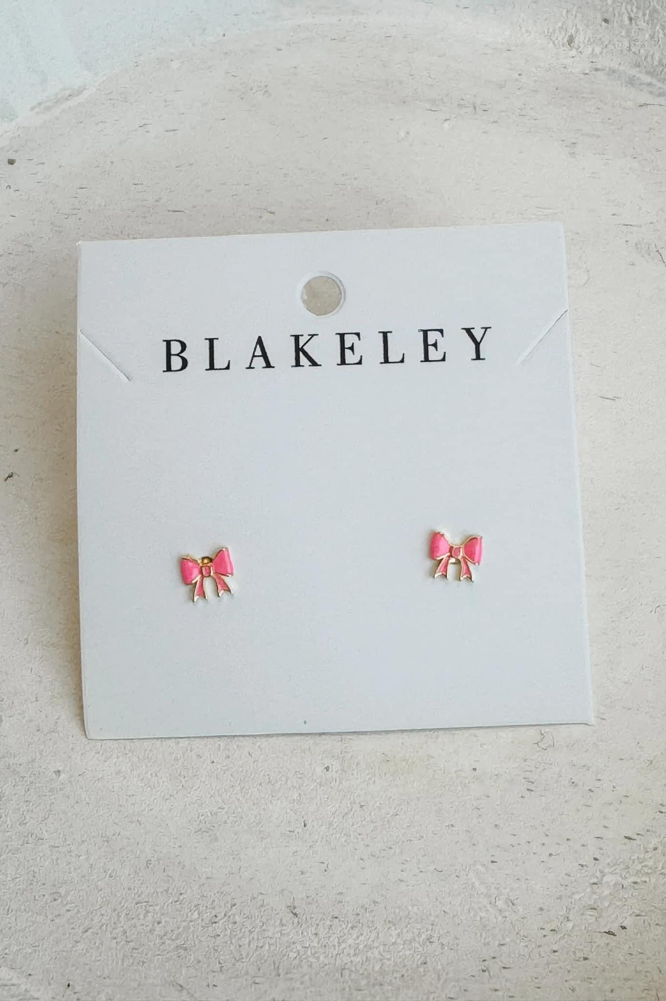 Tiny Pink Bow Earrings {RTS}