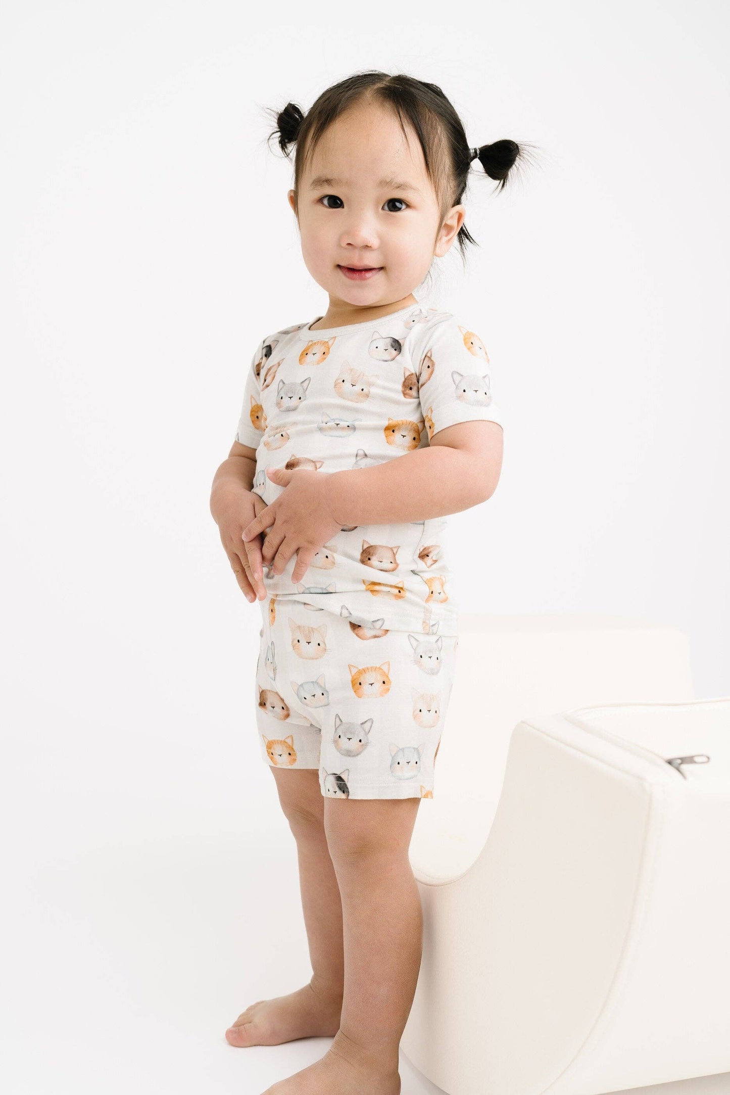 Cuddly Cats Bamboo Shorts Set {RTS}