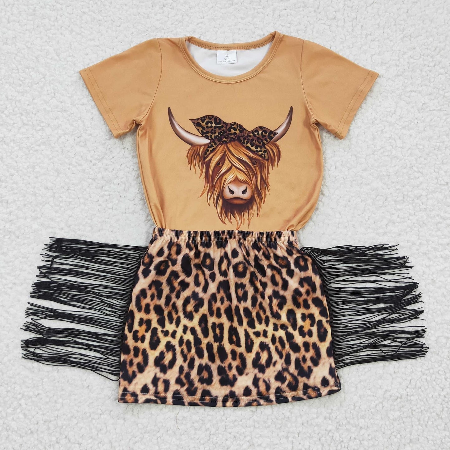 Cow Skirt Fringe Set (RTS)