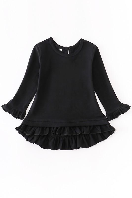 Black Ruffle Shirt