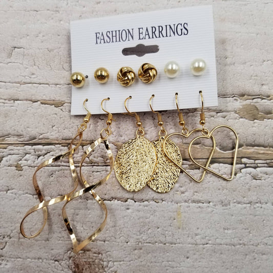 Tassels Vintage Geometric Earrings Set