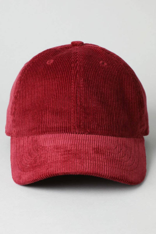 Corduroy Adjustable Cotton Baseball Cap Dad Hat