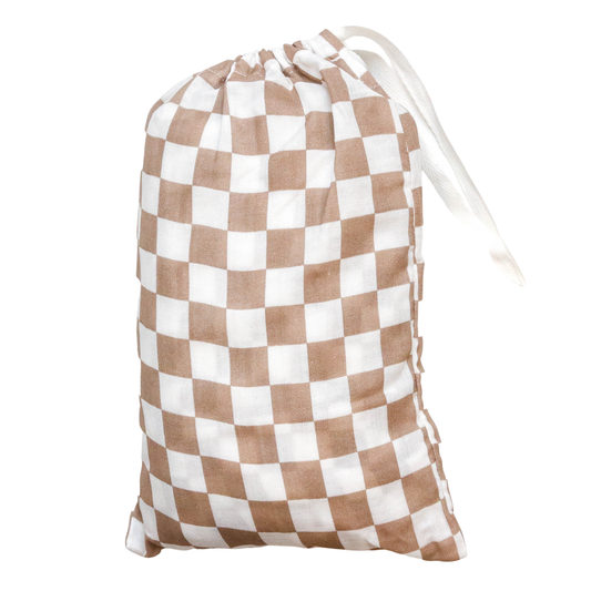 Muslin Crib Sheet : Checkers