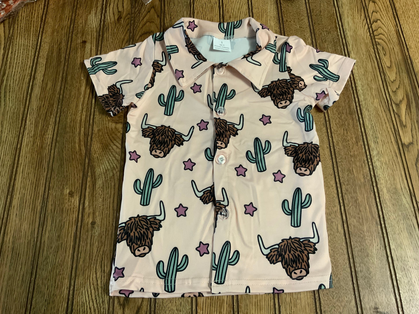 Boys Button-up Alpine Cow Shirt {RTS}