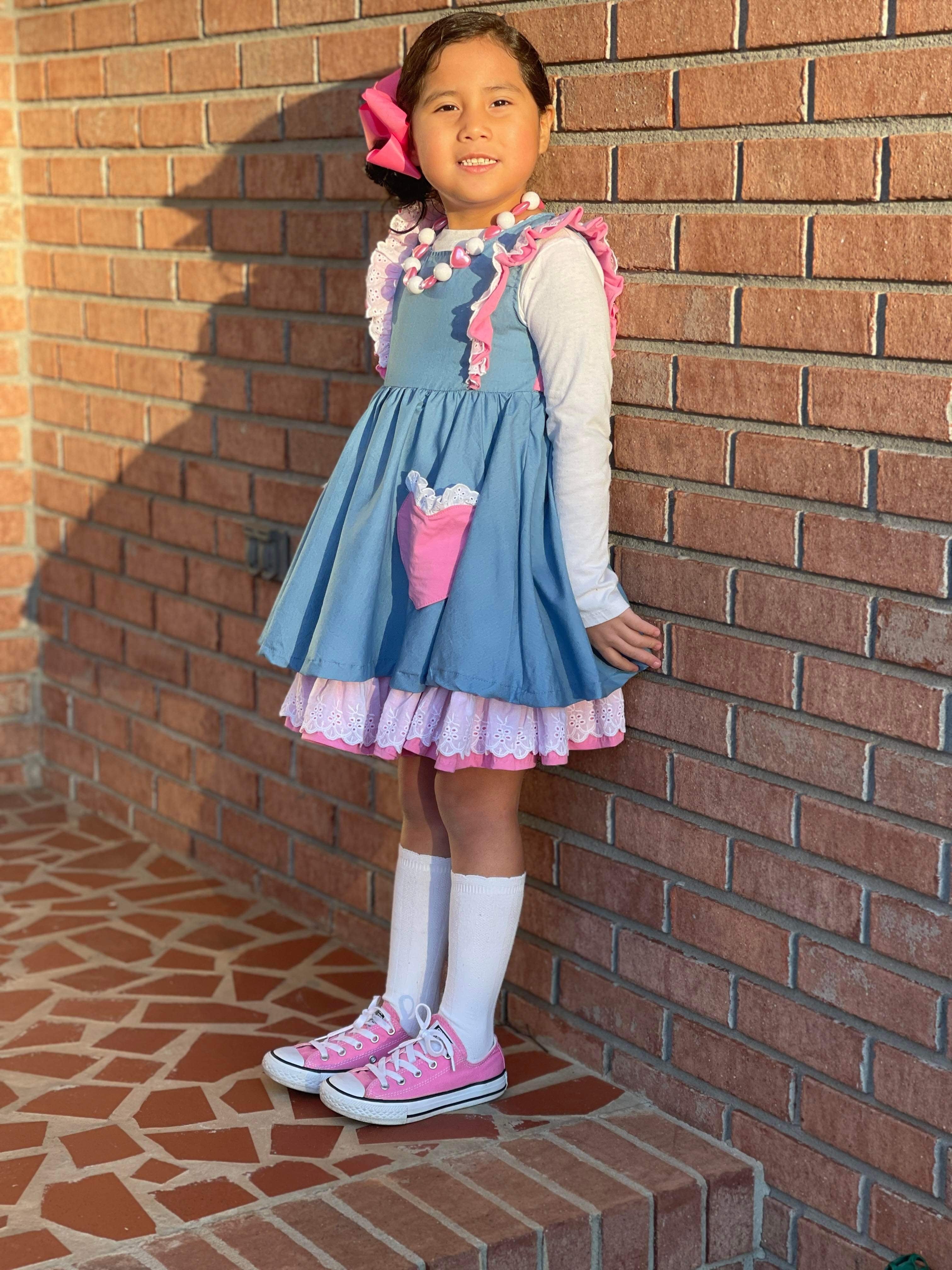 Heart pinafore clearance dress